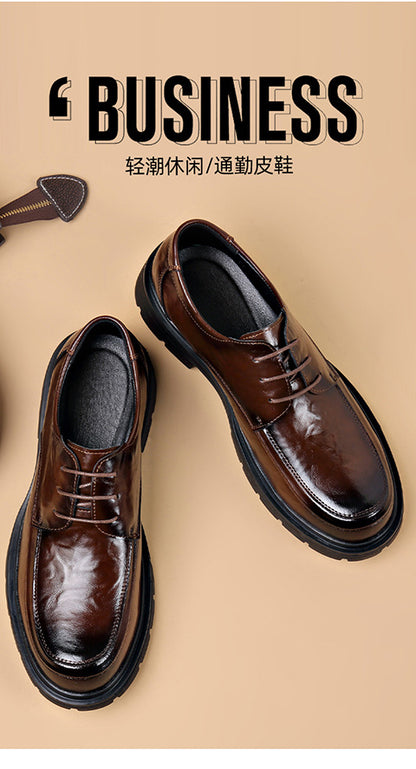 High-Quality Business Casual Leather Shoes for Men in Spring and Summer New Style Comfortable Soft-Soled Work Leather Shoes Lightweight British Loafers