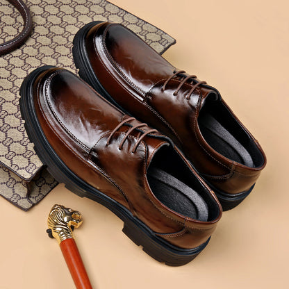 High-Quality Business Casual Leather Shoes for Men in Spring and Summer New Style Comfortable Soft-Soled Work Leather Shoes Lightweight British Loafers