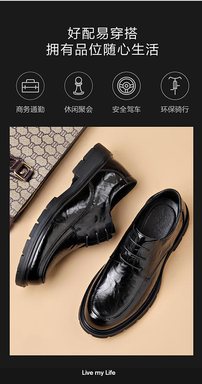 High-Quality Business Casual Leather Shoes for Men in Spring and Summer New Style Comfortable Soft-Soled Work Leather Shoes Lightweight British Loafers