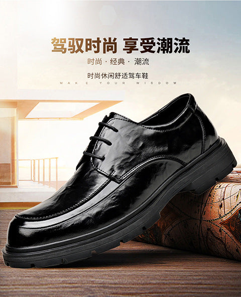 High-Quality Business Casual Leather Shoes for Men in Spring and Summer New Style Comfortable Soft-Soled Work Leather Shoes Lightweight British Loafers