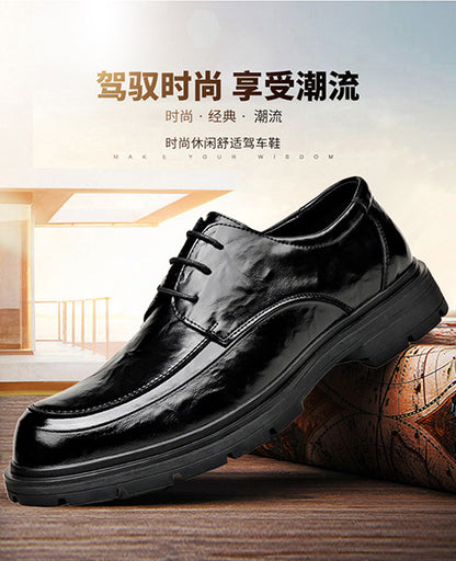 High-Quality Business Casual Leather Shoes for Men in Spring and Summer New Style Comfortable Soft-Soled Work Leather Shoes Lightweight British Loafers