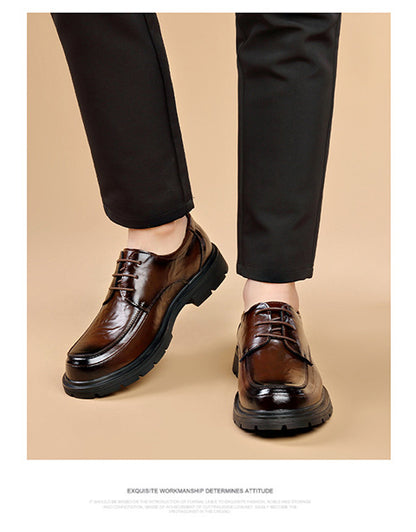 High-Quality Business Casual Leather Shoes for Men in Spring and Summer New Style Comfortable Soft-Soled Work Leather Shoes Lightweight British Loafers