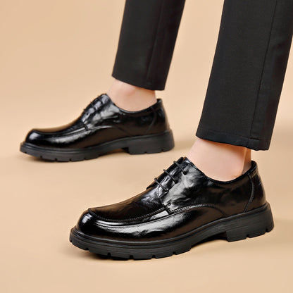 High-Quality Business Casual Leather Shoes for Men in Spring and Summer New Style Comfortable Soft-Soled Work Leather Shoes Lightweight British Loafers