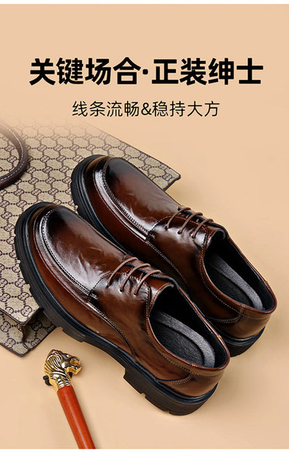 High-Quality Business Casual Leather Shoes for Men in Spring and Summer New Style Comfortable Soft-Soled Work Leather Shoes Lightweight British Loafers