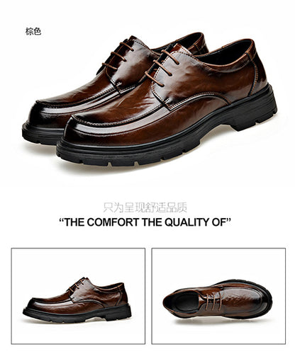 High-Quality Business Casual Leather Shoes for Men in Spring and Summer New Style Comfortable Soft-Soled Work Leather Shoes Lightweight British Loafers