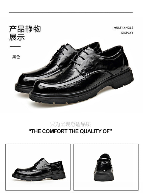High-Quality Business Casual Leather Shoes for Men in Spring and Summer New Style Comfortable Soft-Soled Work Leather Shoes Lightweight British Loafers