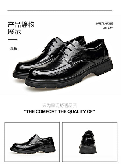 High-Quality Business Casual Leather Shoes for Men in Spring and Summer New Style Comfortable Soft-Soled Work Leather Shoes Lightweight British Loafers