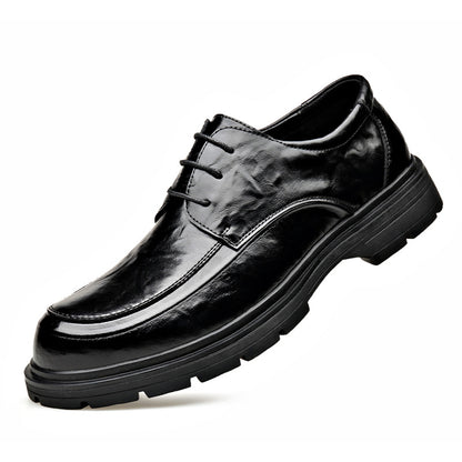 High-Quality Business Casual Leather Shoes for Men in Spring and Summer New Style Comfortable Soft-Soled Work Leather Shoes Lightweight British Loafers