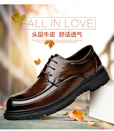 High-Quality Business Casual Leather Shoes for Men in Spring and Summer New Style Comfortable Soft-Soled Work Leather Shoes Lightweight British Loafers