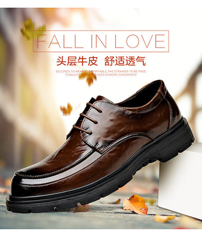 High-Quality Business Casual Leather Shoes for Men in Spring and Summer New Style Comfortable Soft-Soled Work Leather Shoes Lightweight British Loafers