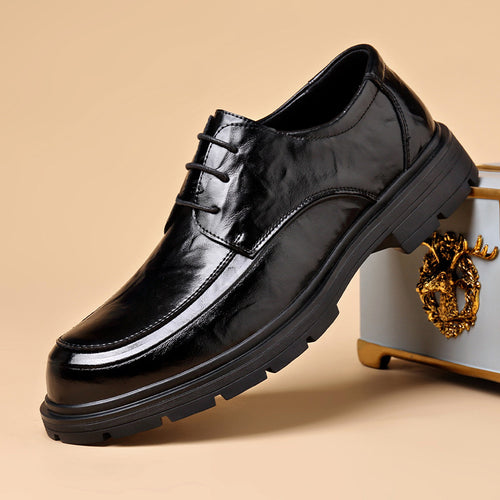 High-Quality Business Casual Leather Shoes for Men in Spring and Summer New Style Comfortable Soft-Soled Work Leather Shoes Lightweight British Loafers
