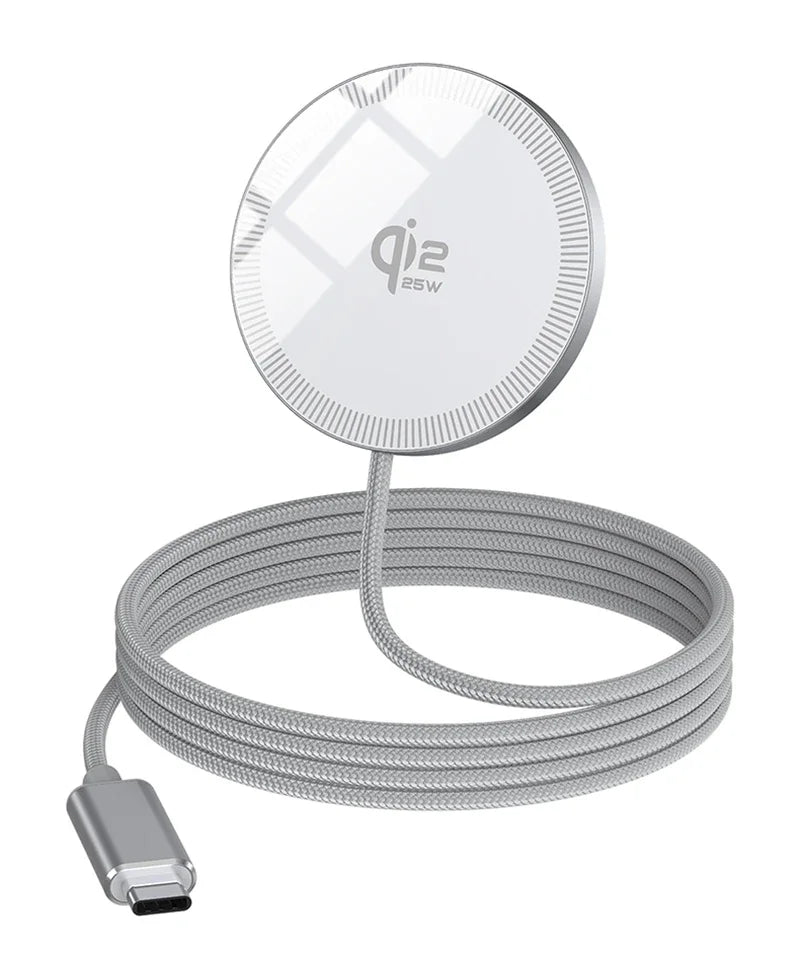 New Magnetic Wireless Charger 25w Ultra-thin Design Qi2 Certified Low-temperature Fast Charging Suitable For iPhone 15/14/13/12