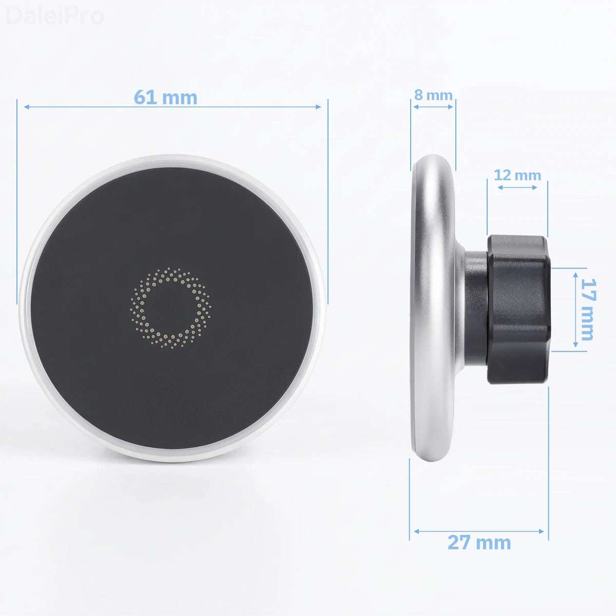 Powerful Magnetic Car Wireless Charger Mount, 15W Fast Charging, N52 Magnets, 360° Rotation, Ring Light, for iPhone & Android