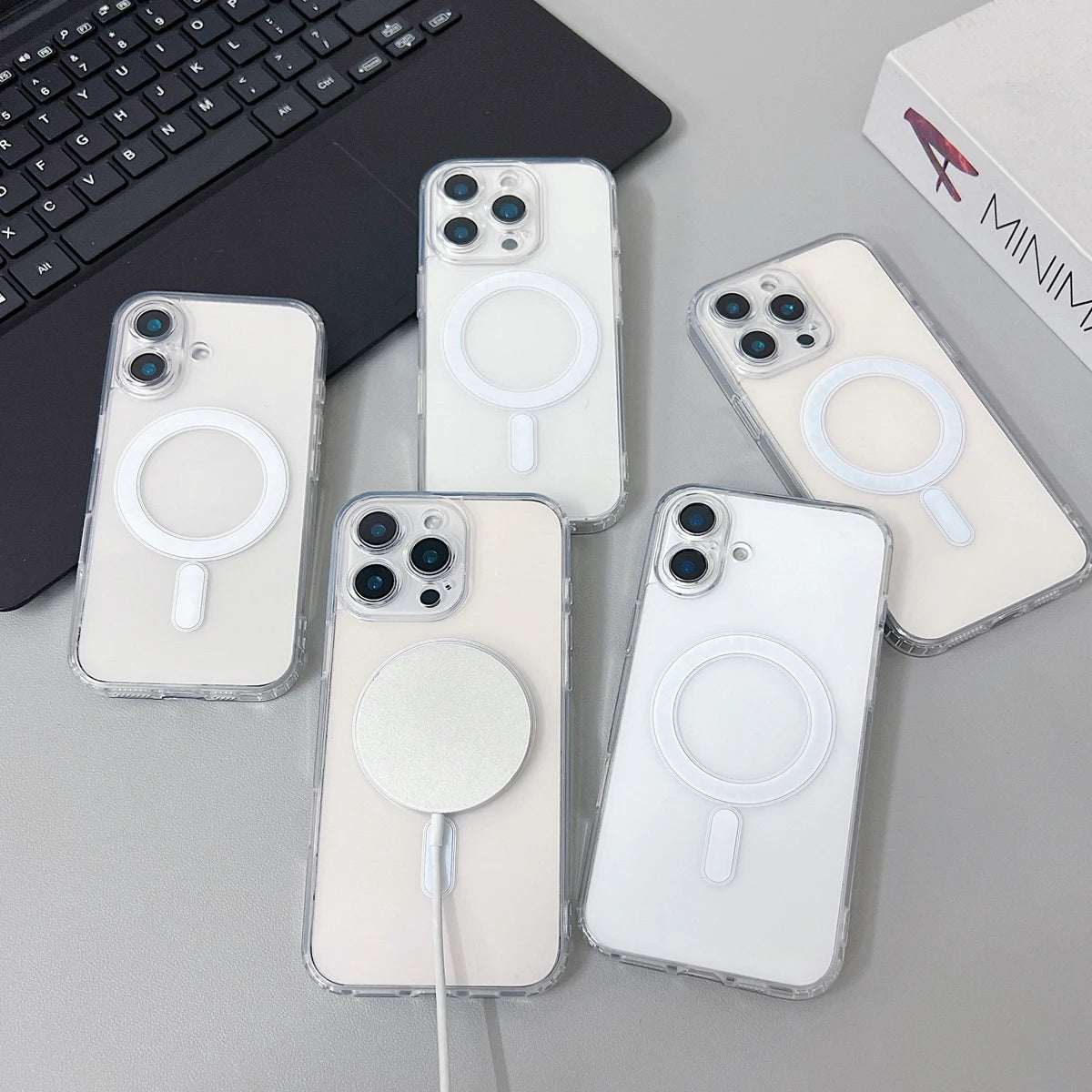 Magsafe Magnetic Ring for Wireless Charging, Suitable for Various Mobile Phones, Universal Magnetic Patch, Thick Magnetic Ring, Iron Ring for Phone Back, Essential for Wireless Charging
