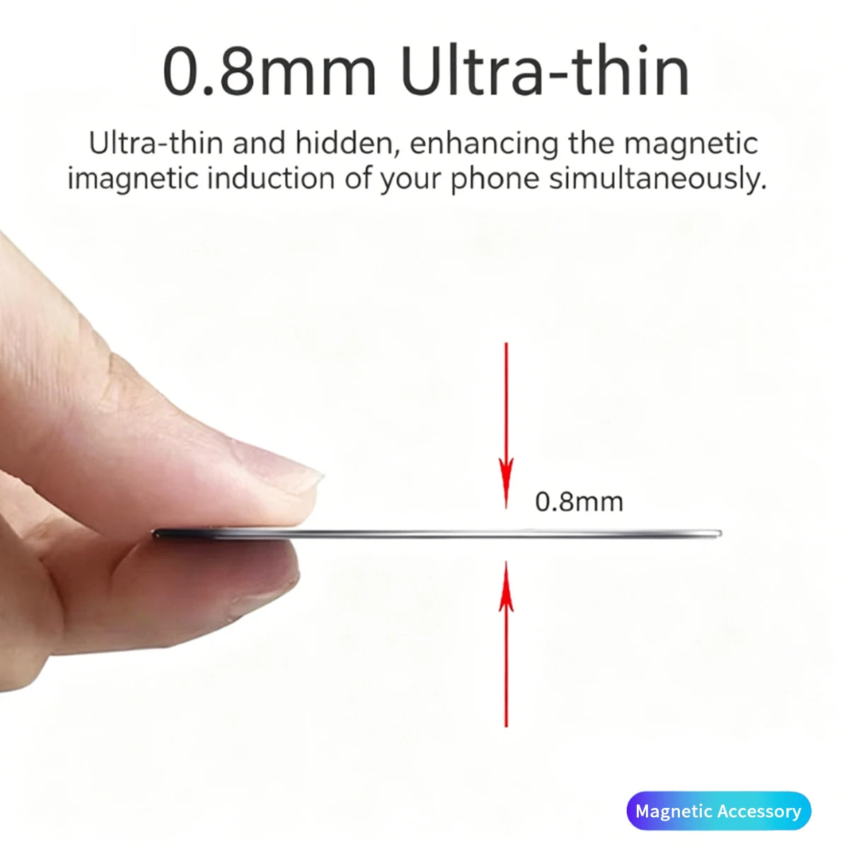Magsafe Magnetic Ring for Wireless Charging, Suitable for Various Mobile Phones, Universal Magnetic Patch, Thick Magnetic Ring, Iron Ring for Phone Back, Essential for Wireless Charging