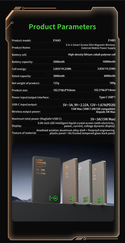 Magnetic Wireless Power Bank – 5000mAh or 10000mAh