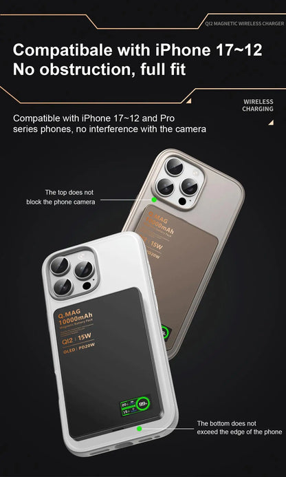 Magnetic Wireless Power Bank – 5000mAh or 10000mAh