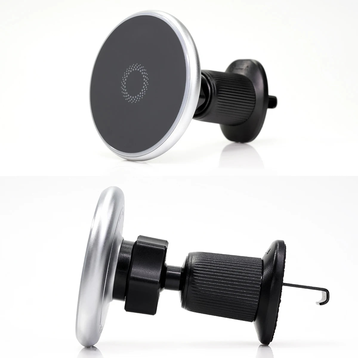 Powerful Magnetic Car Wireless Charger Mount, 15W Fast Charging, N52 Magnets, 360° Rotation, Ring Light, for iPhone & Android