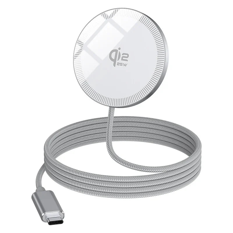 New Magnetic Wireless Charger 25w Ultra-thin Design Qi2 Certified Low-temperature Fast Charging Suitable For iPhone 15/14/13/12