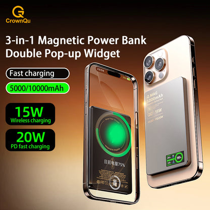 Magnetic Wireless Power Bank – 5000mAh or 10000mAh