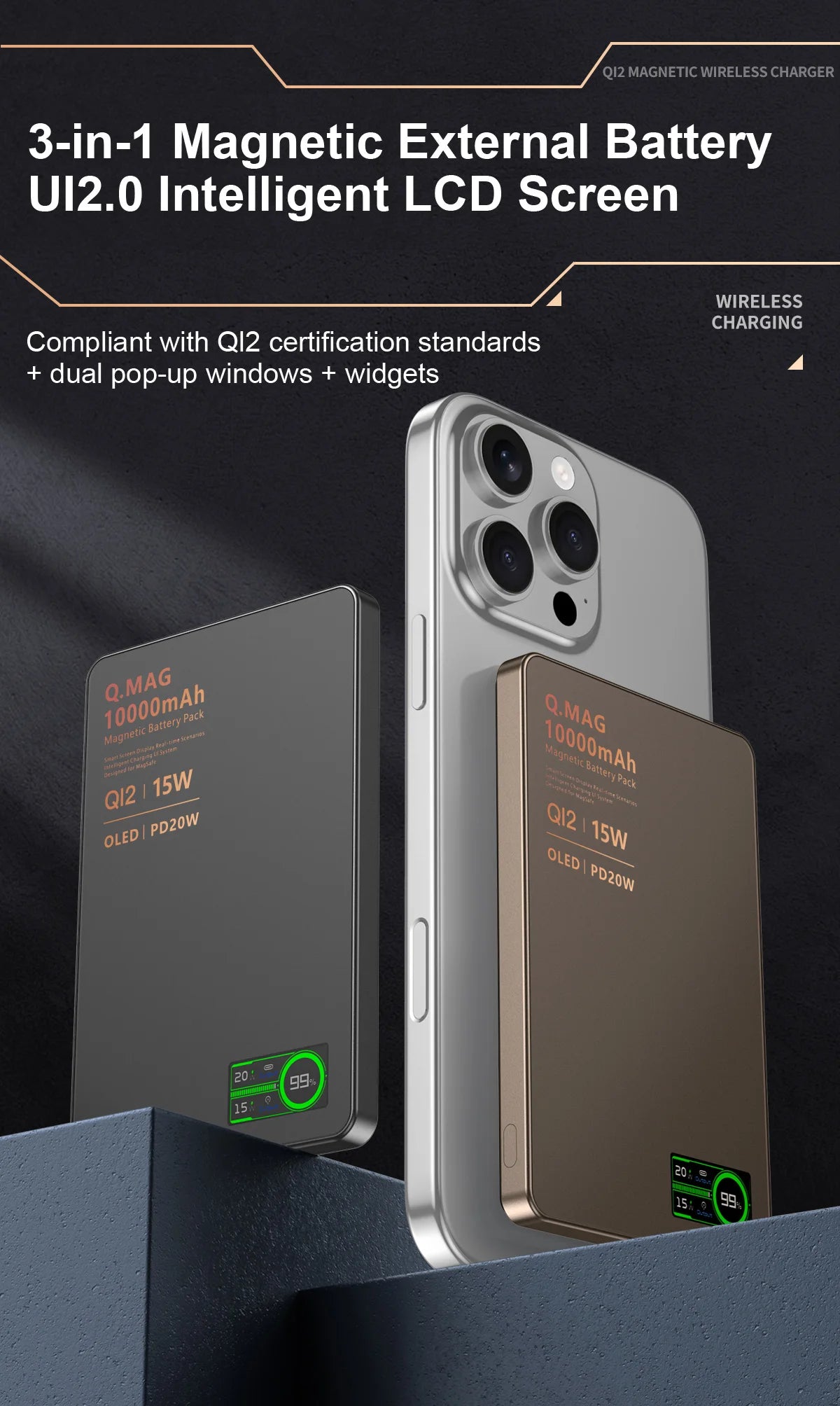 Magnetic Wireless Power Bank – 5000mAh or 10000mAh