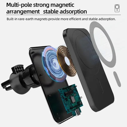15W Magnetic Wireless Car Charger Mount
