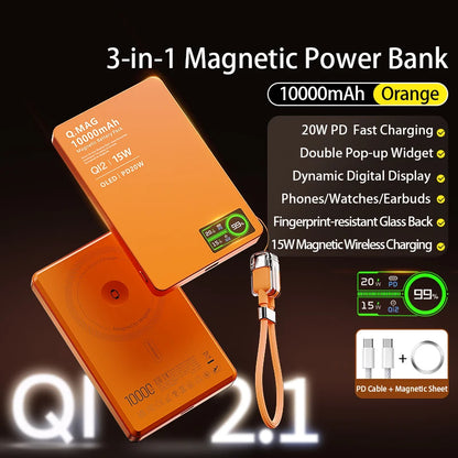 Magnetic Wireless Power Bank – 5000mAh or 10000mAh