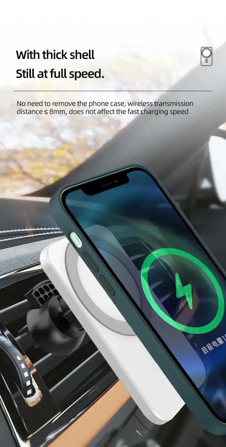 15W Magnetic Wireless Car Charger Mount