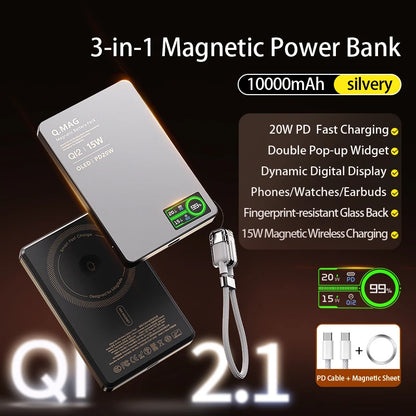 Magnetic Wireless Power Bank – 5000mAh or 10000mAh