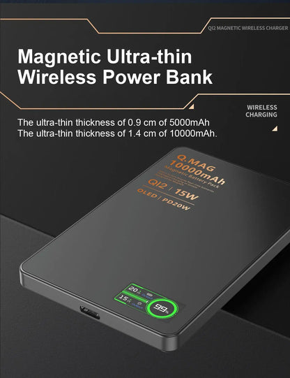 Magnetic Wireless Power Bank – 5000mAh or 10000mAh